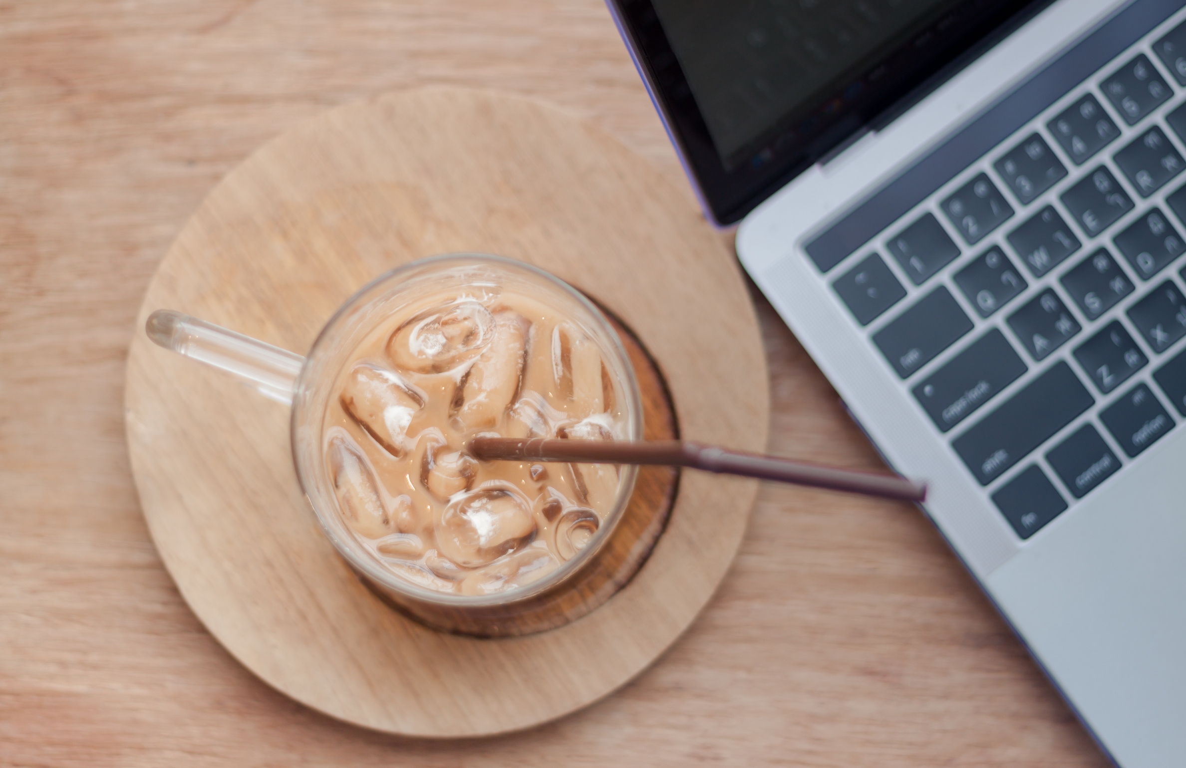 Iced coffee in coffee shop